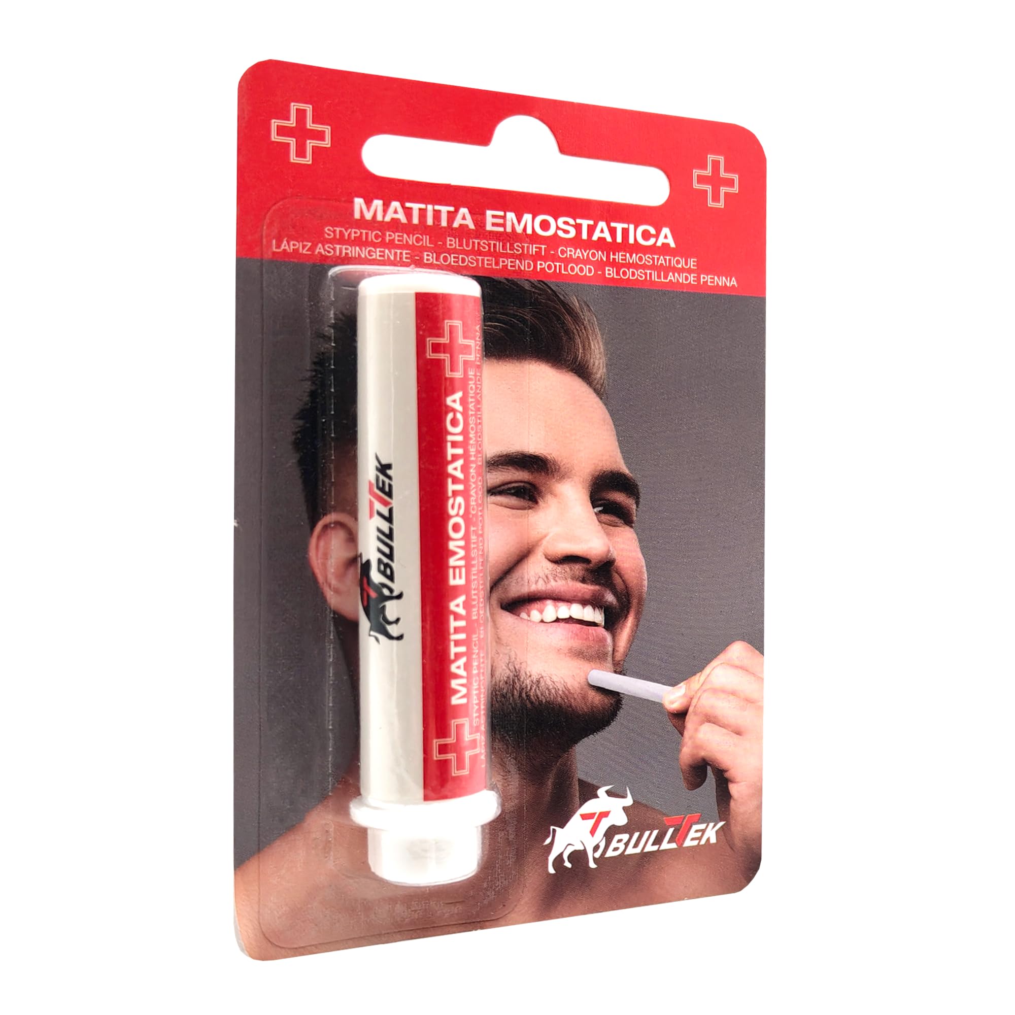 Lápiz hemostático Stick cicatrizante, tope de sangre para heridas Post-Afeitado Barba, Astringente con práctico contenedor de viaje