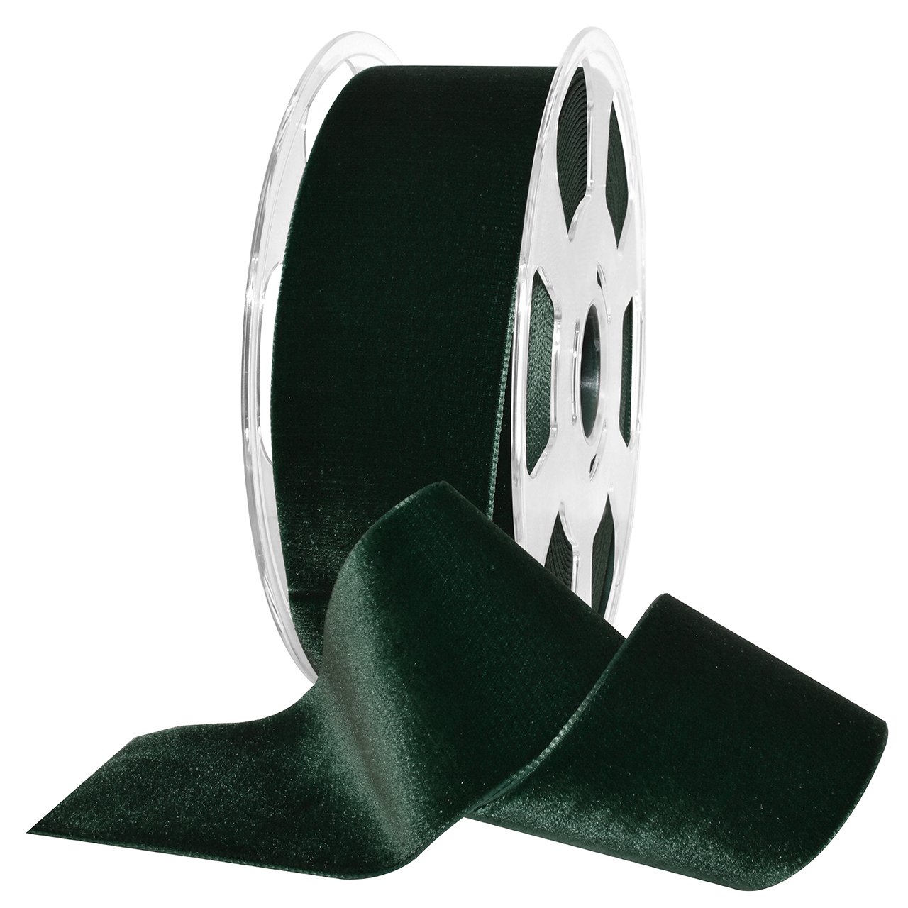 Morex Ribbon 01250/10 – 621 nylvalour Terciopelo Cinta de Nailon, 2 "por 11 Yd, Hunter Verde