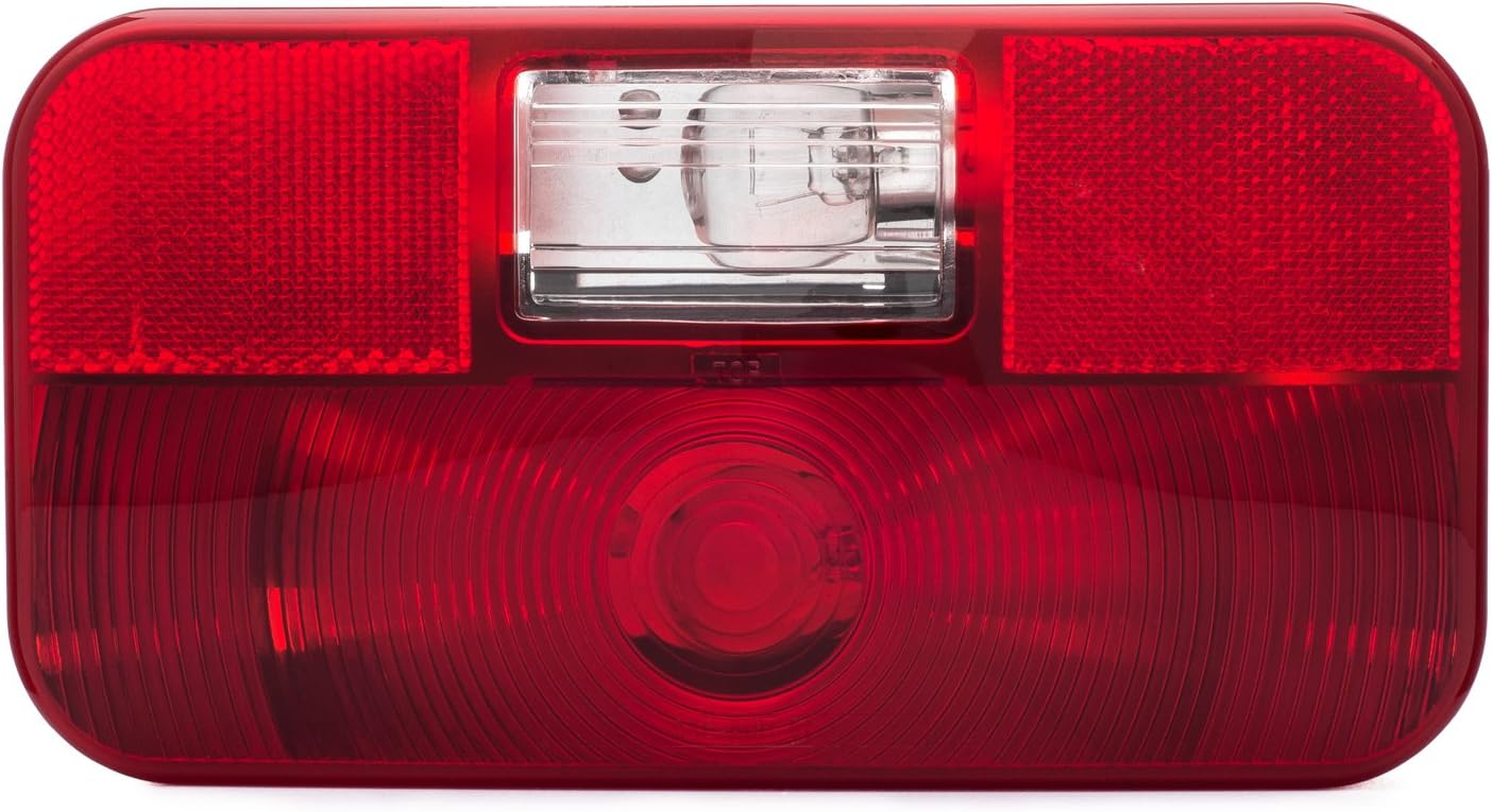 Lumitronics Red Surface Mount Light - Stop/Turn/Tail/Backup for RV, Trailer, Camper, 5th Wheel and Motorhomes (Black) : Automotive