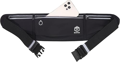 Miniatura 5 de Cangurera delgada para correr con cinturón para correr, soporte para teléfono para mujeres y hombres, riñonera para correr, senderismo, viajes,