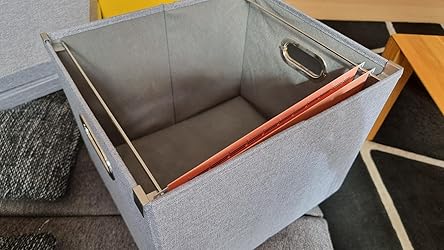 HMF Aufbewahrungskorb Für Kallax - Geflochtene Box Für DIN A4 Hängeregister 33x38x32cm