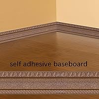 Vista 2 de Yutianli Moldura de Corona Despegar y Pegar Borde de Papel Tapiz Base de Pared Flexible Moldura Trim Autoadhesiva Zócalo de Vinilo Marrón Moldura
