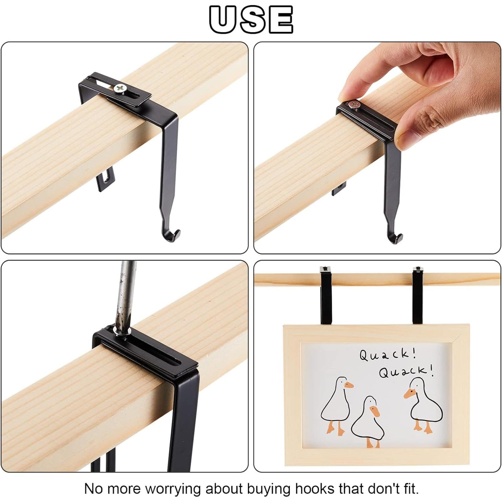 Crochets muraux pour cabine – Cintre de séparation de porte, ensemble universel réglable incassable