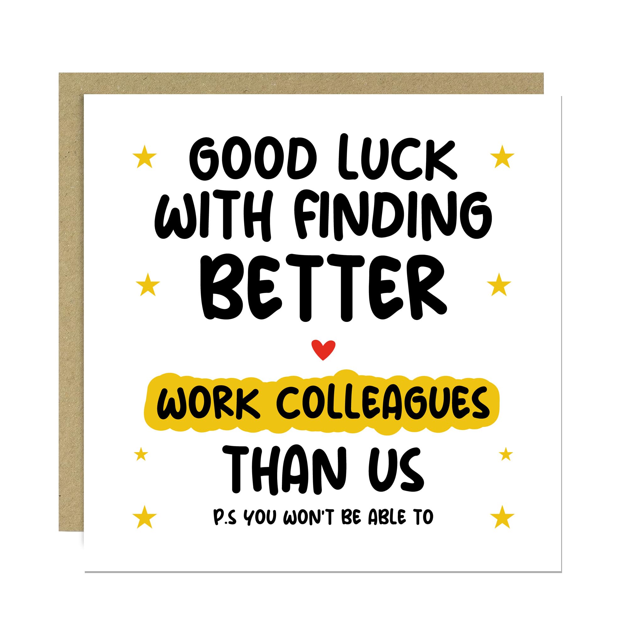 RED OCEAN Leaving Card For Colleague Good Luck Card For Him Her With Envelope Included Funny Leaving Colleague Co Coworker Friend Men Women