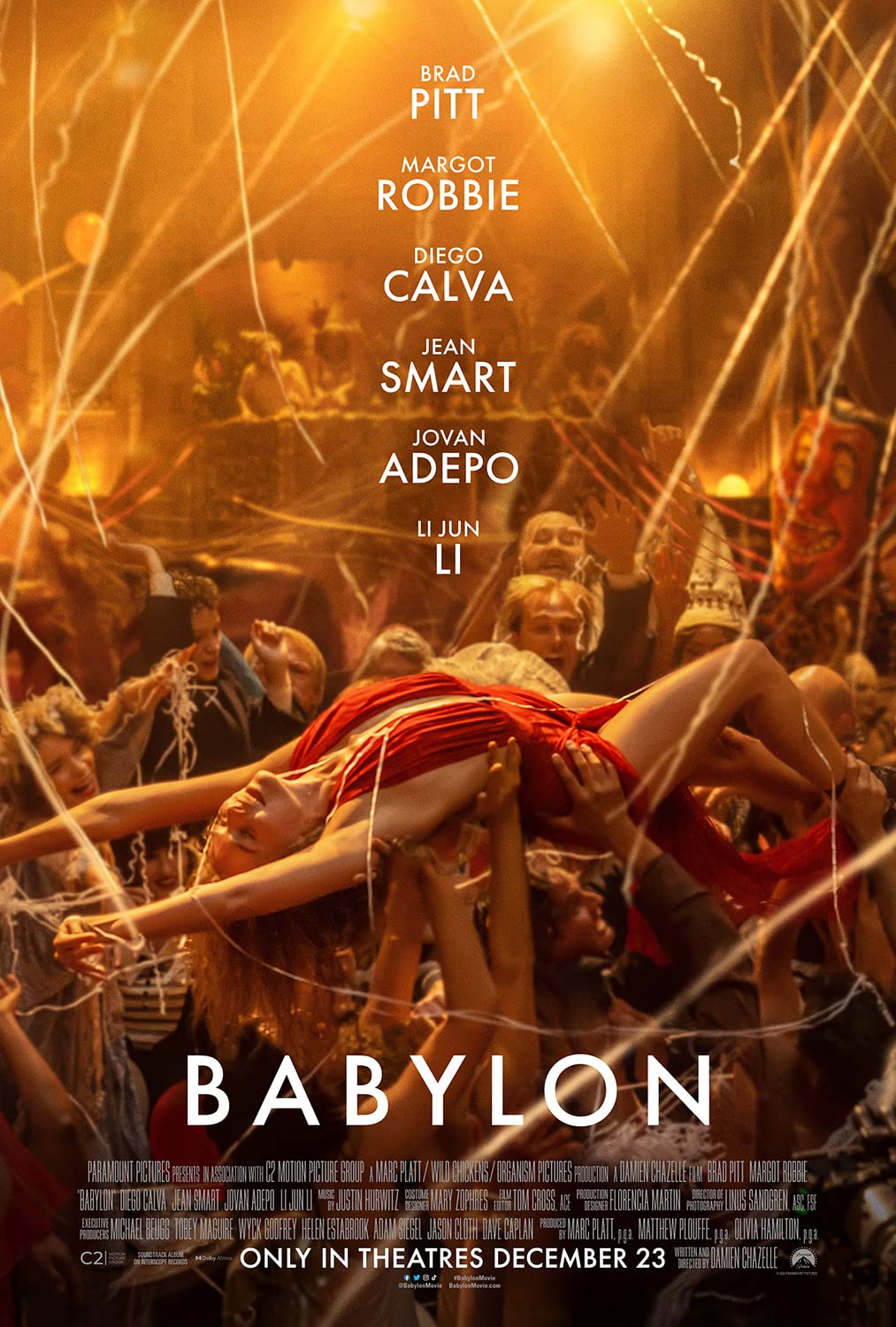 XIHOO Babylon (2022) Movie Poster 16x24, Unframed