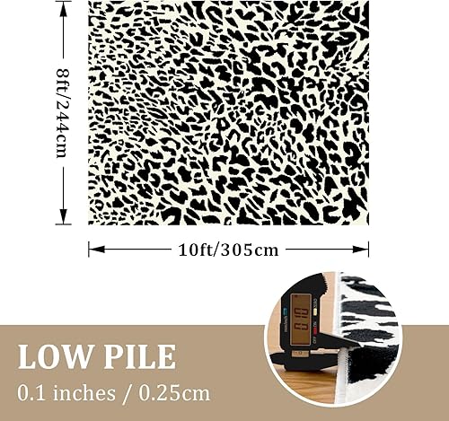 Miniatura 66 de YIHOUSE Alfombras de área de 5 x 8 pies, alfombra lavable abstracta, moderna alfombra blanca y negra para dormitorio, sala de estar, comedor, Modern