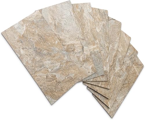 Vista 72 de AULIGET - Azulejo tipo metro de 3 x 6 pulgadas, autoadhesivo para loseta en muro, losetas de cloruro de polivinilo (PVC) grueso para muro