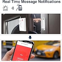 Vista 4 de Sistema de alarma WiFi para el hogar, sistema de alarma inalámbrico con sensor de movimiento de 120 dB, sensor de alarma de puerta de ventana