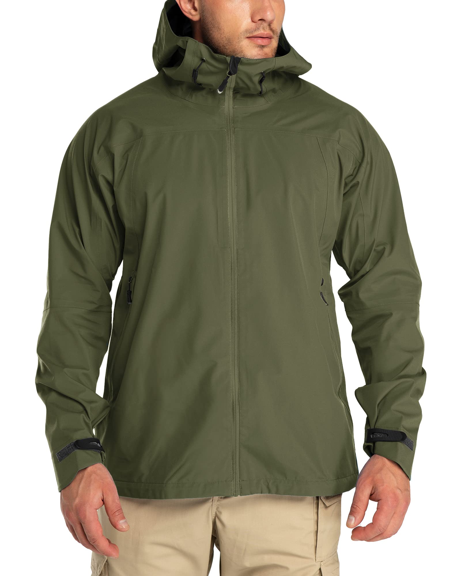 33,000ft Chubasquero ligero para hombre, chaqueta softshell impermeable, cortavientos, chaqueta para exteriores, transpirable, chaqueta funcional para trekking, senderismo, camping