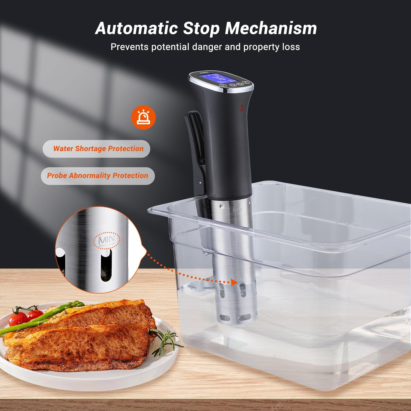 INKBIRD WiFi Immersion Circulator for Sous Vide, IPX7 Waterproof 1000W Sous Vide Cooker, Accurate Sous Vide Machine with Free App Recipes, Stainless Steel Immersion Cooker & Sous Vide Circulator