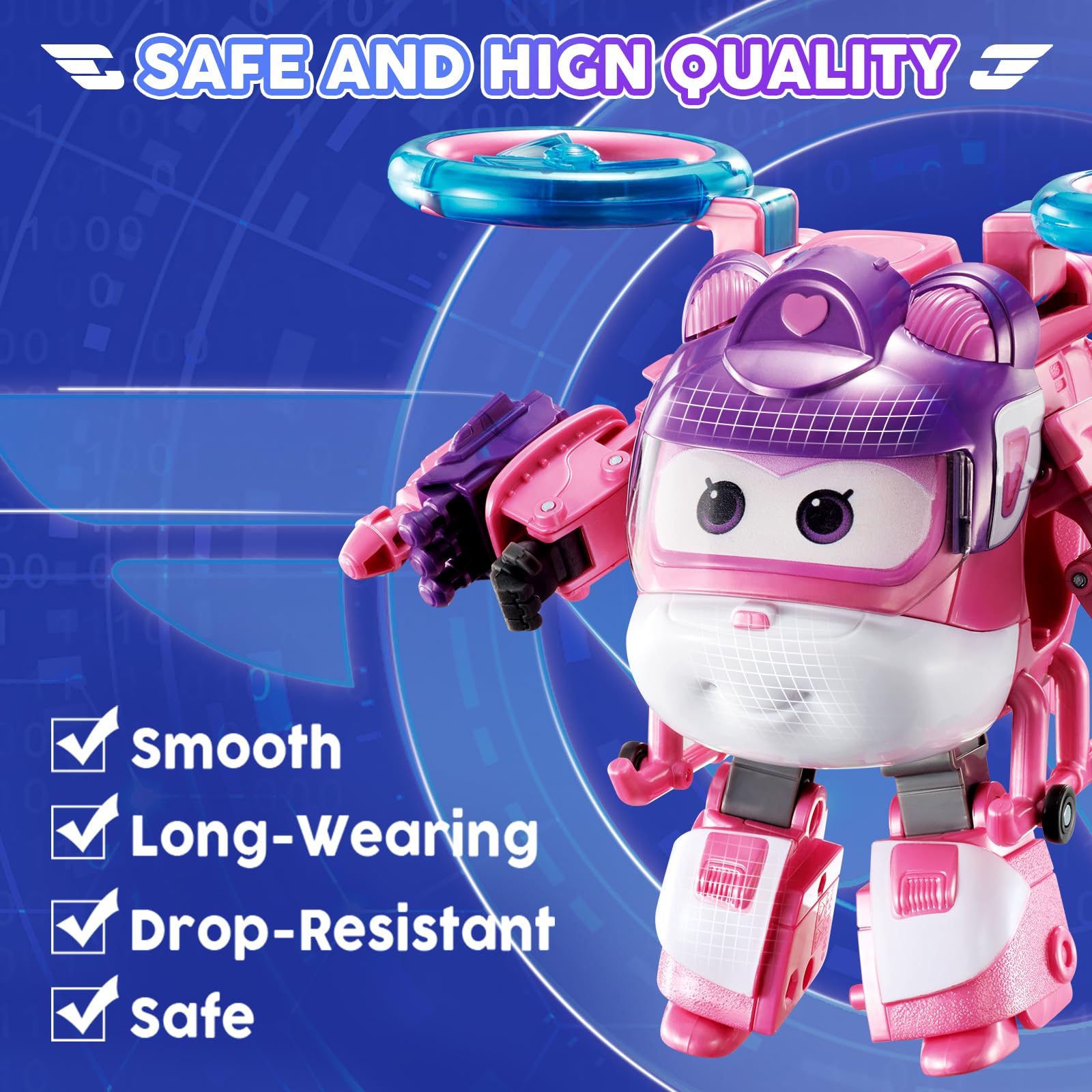 Figurine Super Wings Dizzy Rescue Transformable - Robot Et Avion, 12 Cm