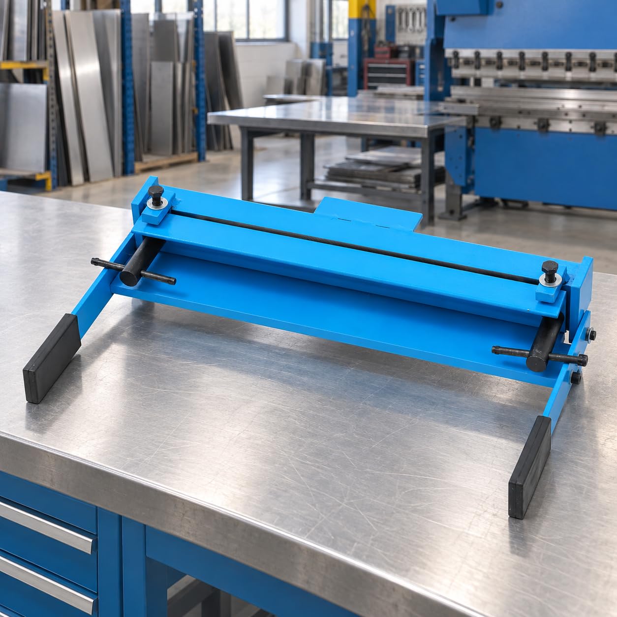 KATSU Piegatrice per Lamiera Manuale Curvatrice 450mm Curvatrice, per Lamiera di Acciaio di Spessore 1,2mm, Angolo di Piegatura 0-90° per la lavorazione dei Metalli