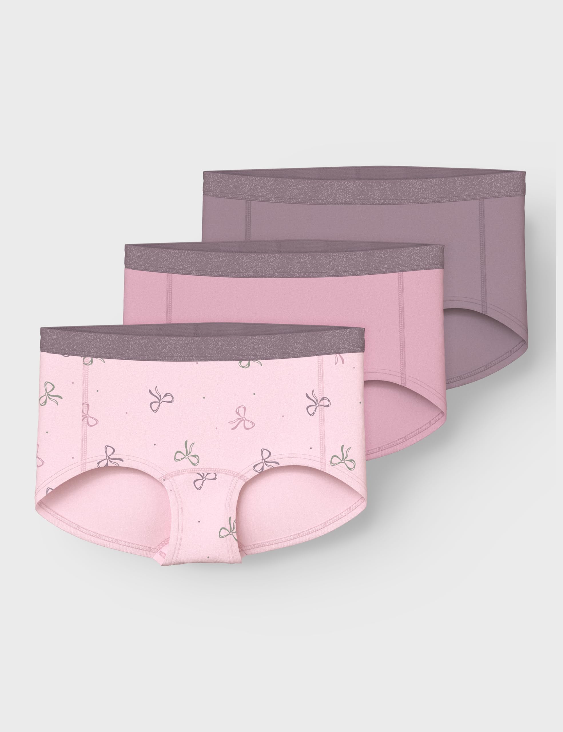 NAME IT Nkfhipster 3p Barely Pink Bow Noos Nkfhipster 3P Barely Pink Bow Noos Niñas (Pack de 1)