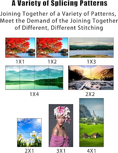 Miniatura 5 de Controlador de pared de video, 4K x 2K HD sin costuras Procesador profesional con entrada HDMI+DVI+RS232, salida HDMI de 4 vías y SPDIF Pantalla de