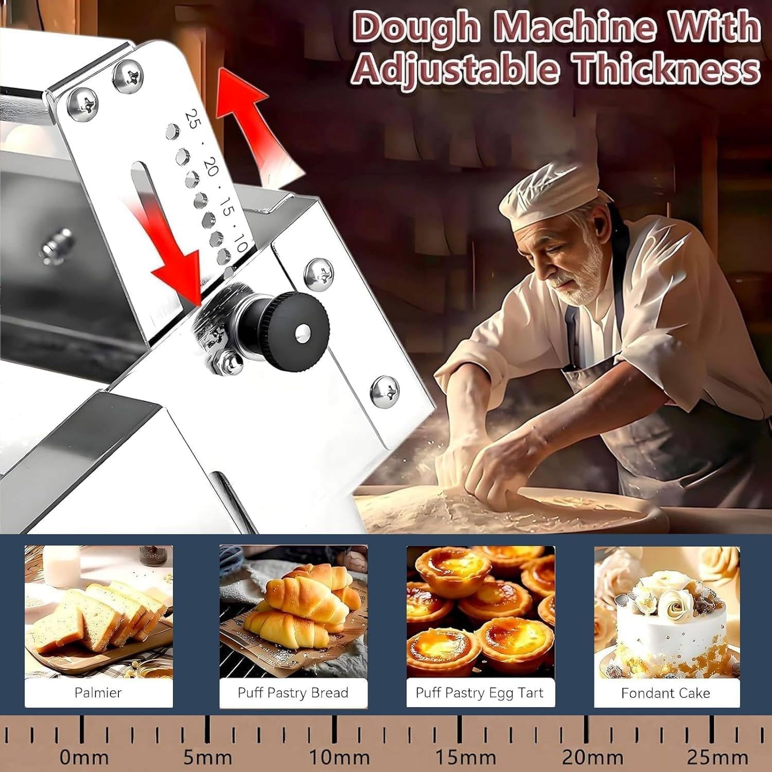 Sfogliatrice Elettrica per Pasta, Sfogliatrice Professionale, Sfogliatrices Pasticceria Croissant, Laminatrice per Pasta, Sfogliatrices per Croissant e Pasta Sfoglia per Pasticcerie