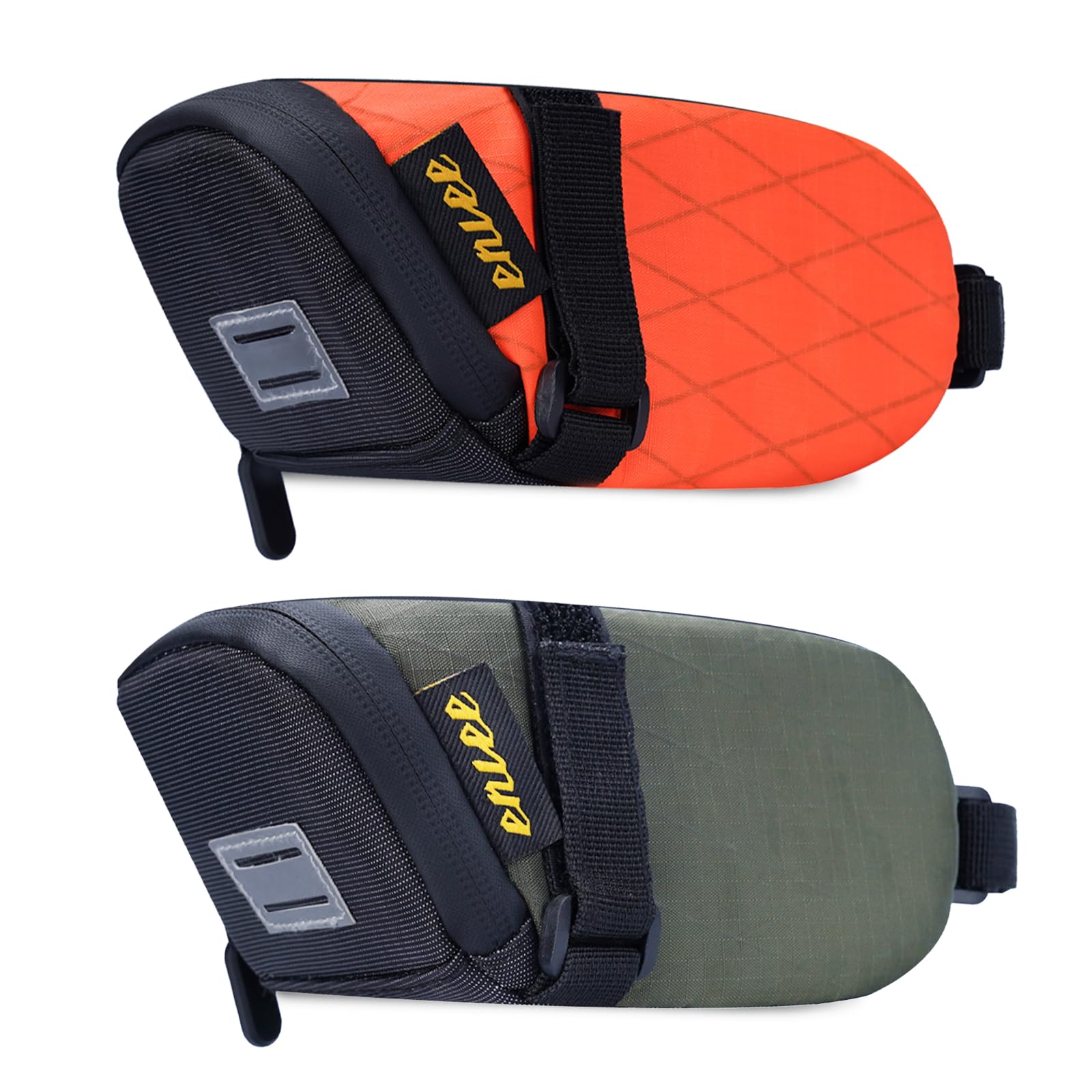 ZUKKA Alforjas para sillín de bicicleta con reflectante Under Saddle Bag Storage Pouch Waterproof Bag Cycling Pack Universal Fit 1.3L Capacity Lightweight for Mountain Bike Road Bike