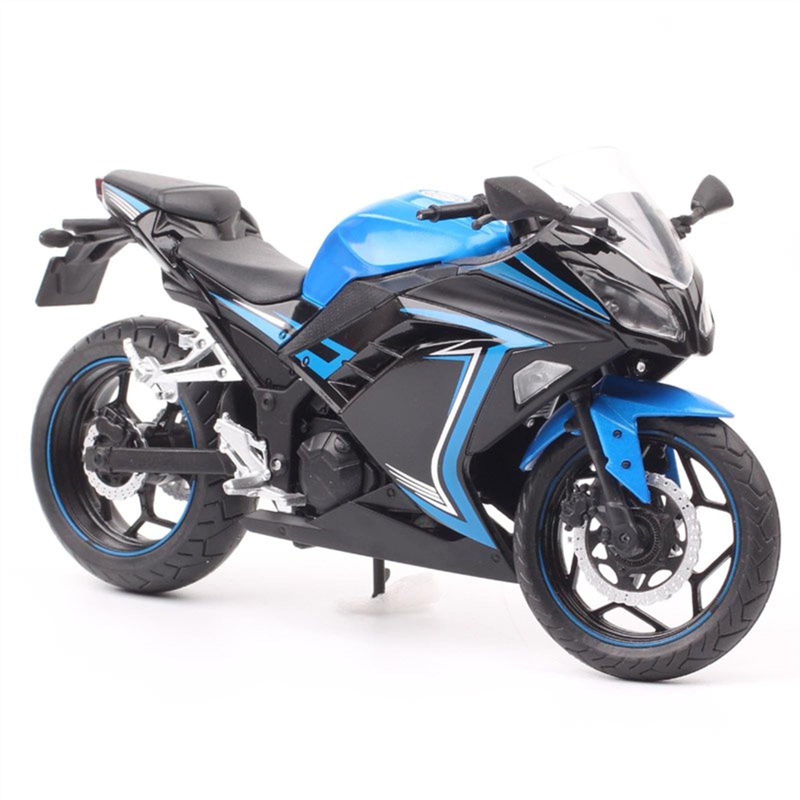 Modello Modello Di Moto In Lega Simulazione Auto Giocattolo 1/12 Per Kawasaki Ninja 250(Blue no box)