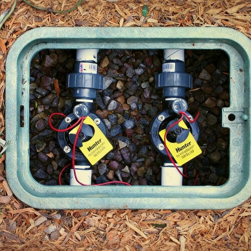 Électrovanne d'arrosage automatique CP100 à action directe avec design à débit inversé pour aménagement paysager et arrosage de jardin Noir