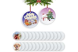 HTVRONT Sublimation Ornament Blanks Bundle: 26 Double-Sided 3" Ornaments for Personalized Creations