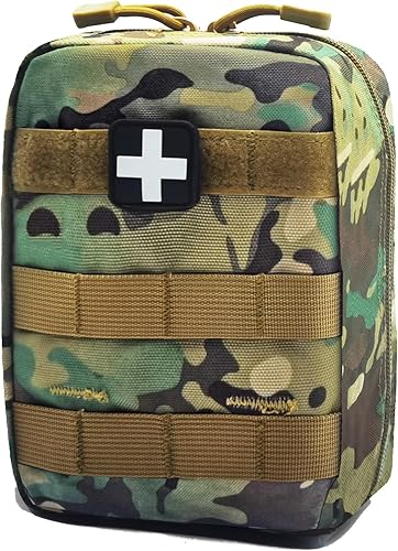 Miniatura 7 de Bolso Molle, Carlebben, de primeros auxilios de emergencia, con útiles bolsillos elásticos, negro, talla única