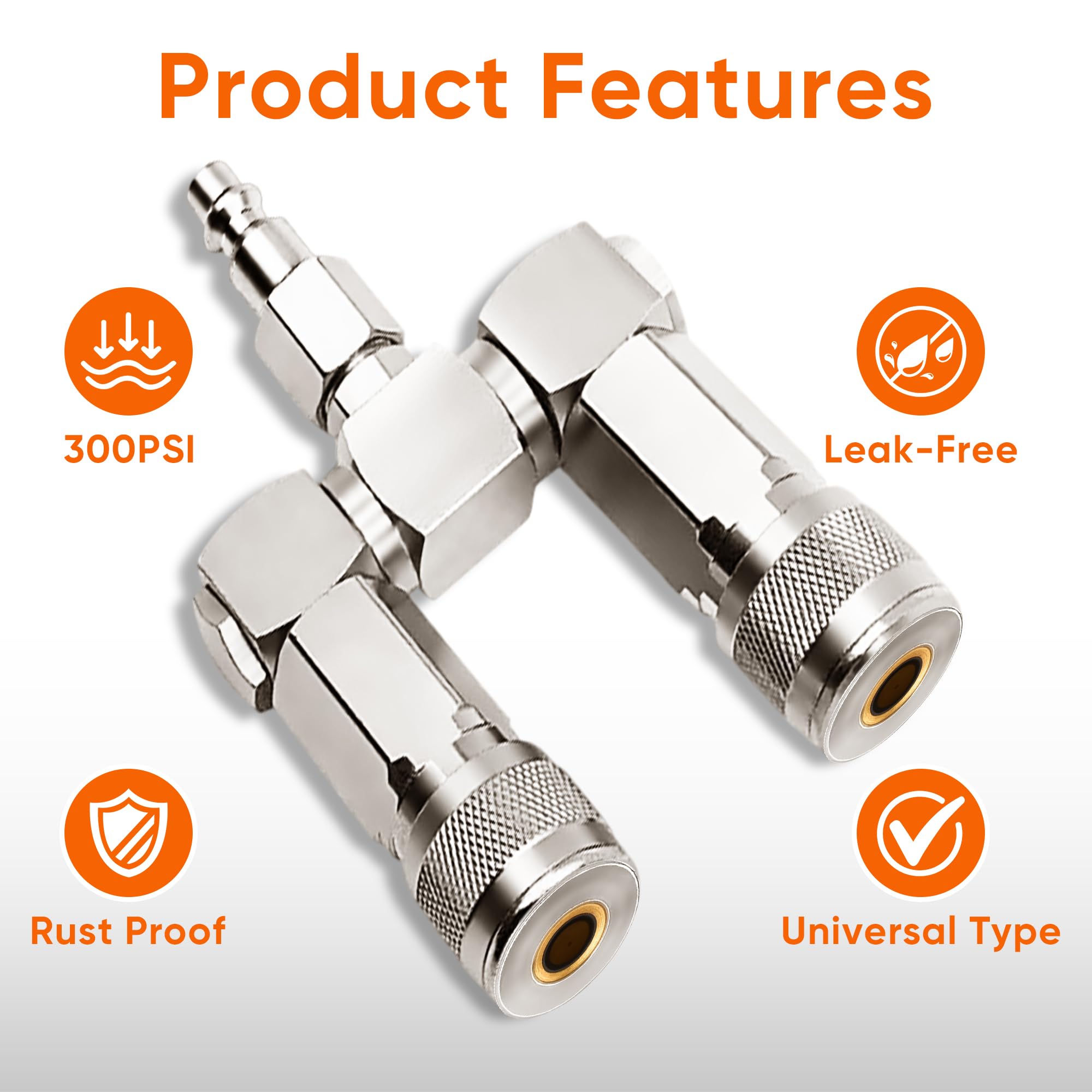 FIXSMITH Air Hose Connector - 2 Way Splitter -5