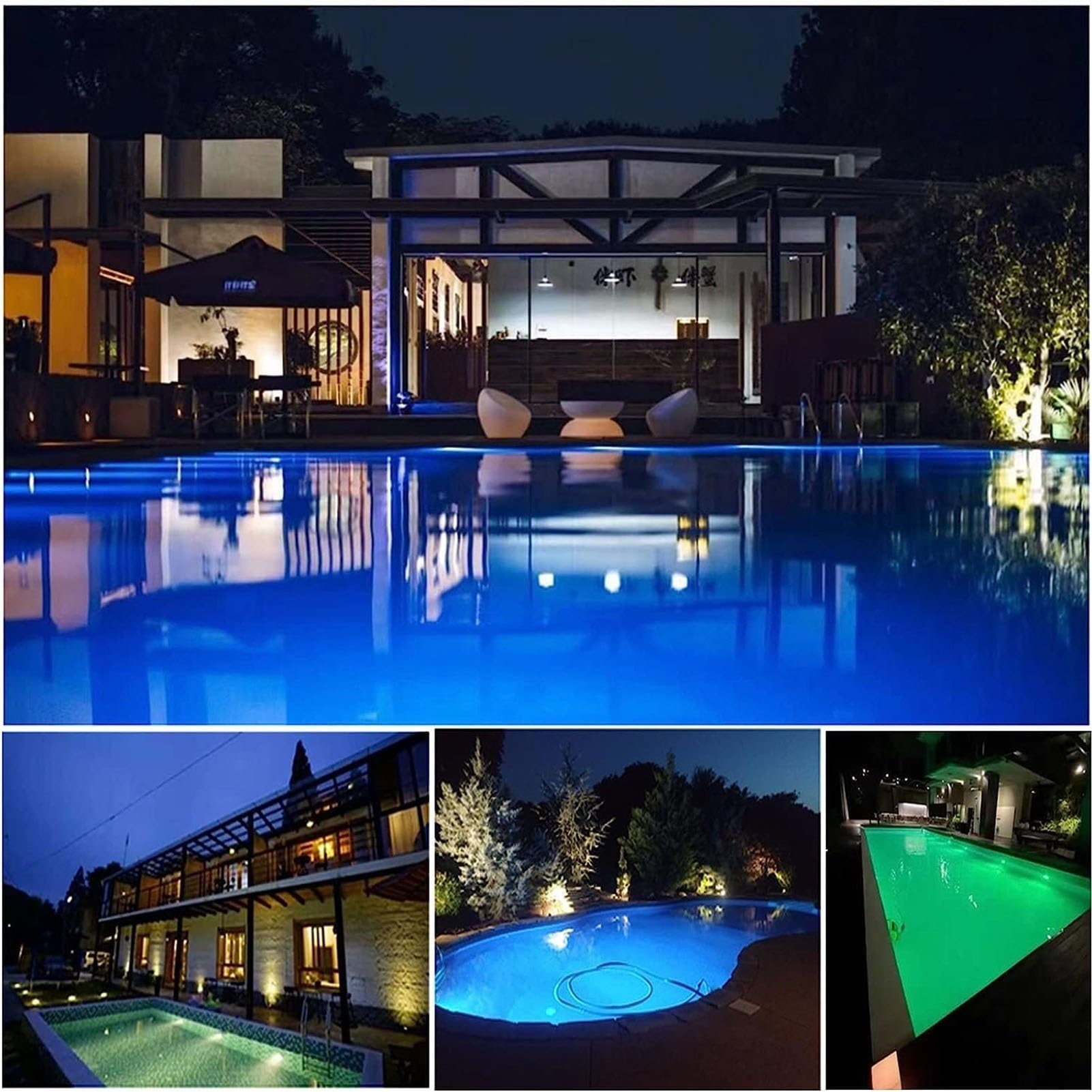 Faretto Subacqueo Incasso - LED Fontana Ad Anello Luce, Faretti Piscina 12 V, Illuminazione Subacquea Impermeabile IP68 In Acciaio Inossidabile, Faretti Piscina, Per Parchi Luci Paesaggistiche ( Color