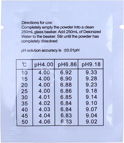 Miniatura 3 de Solución en polvo para calibración de PH, calibración fácil y precisa, 15 unidades, medidor de PH en polvo, 6.86, 4.01, 9.18