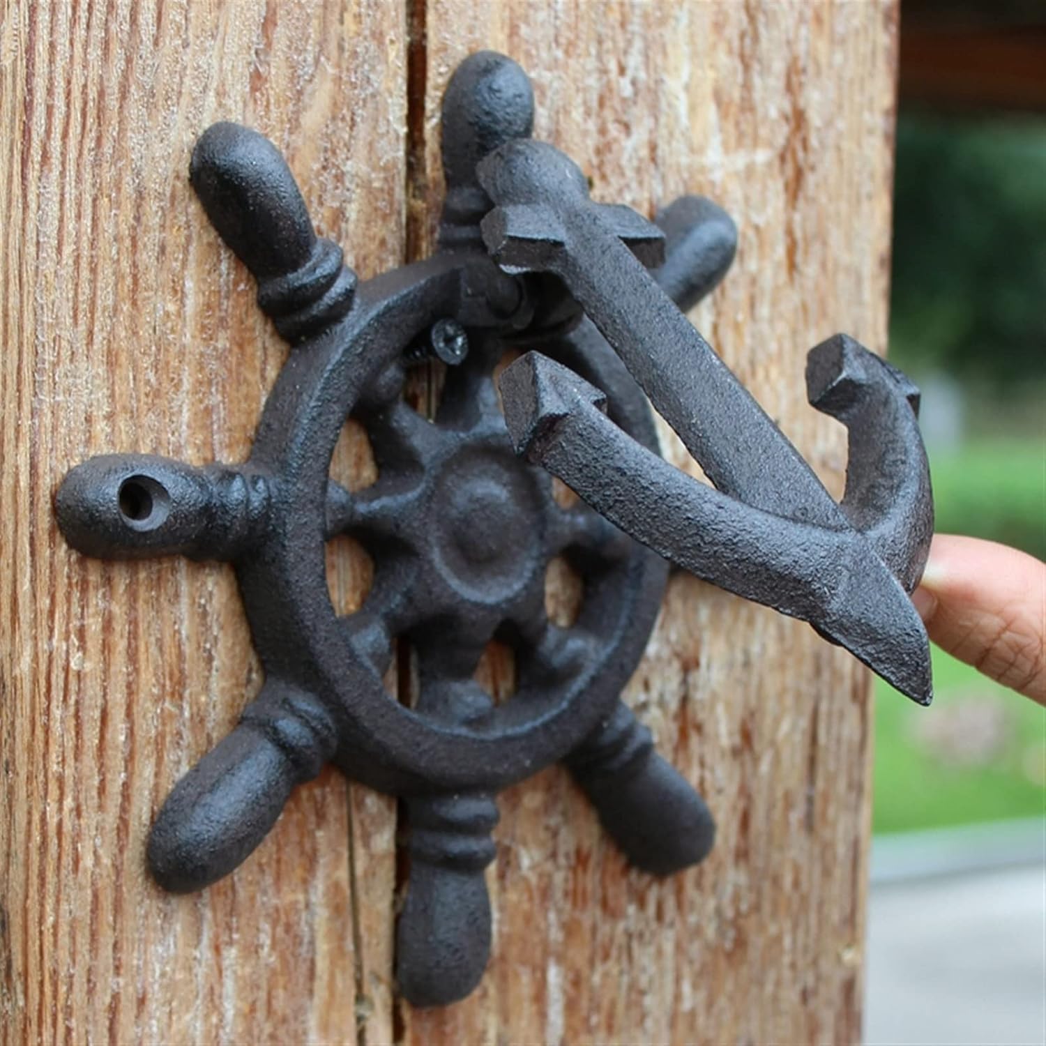 Antique Iron Art Metal Door Handle Cast Iron Farm Gate Door Ring Home/Bar Decoration Knocker