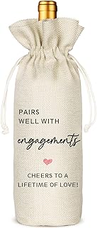 Engagement Wine Bag,Engagement Gift Ideas,Wedding Planning,Engagement Gifts for Fiance Him Her,Engagement Party Decorations - Pairs Well With Engagements(5SW19109)