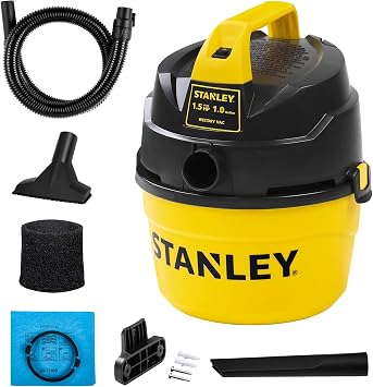 STANLEY 1Gal 1.5HP Small Shop Vacuum Wet and Dry Mini Vacuum SL18101P-1H