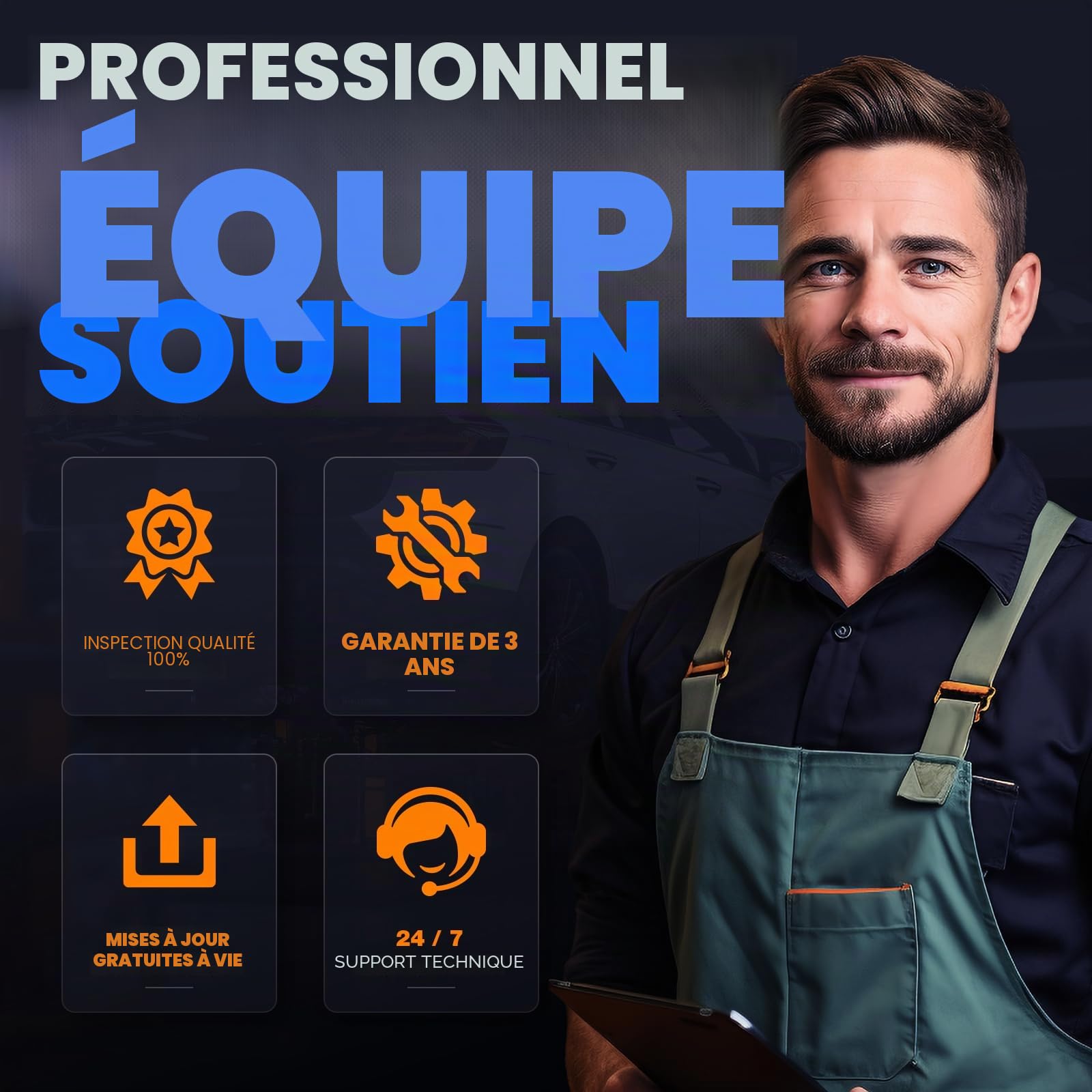 OBD2 Diagnostic Auto VDIAGTOOL VD30 Pro, Valise Diagnostic Voitures OBD2 EOBD, Français Lecteur Code D'Erreur, Multimarque Boitier OBD Erreur Contrôle Voyant Moteur pour Tous Les Véhicules OBD2-II