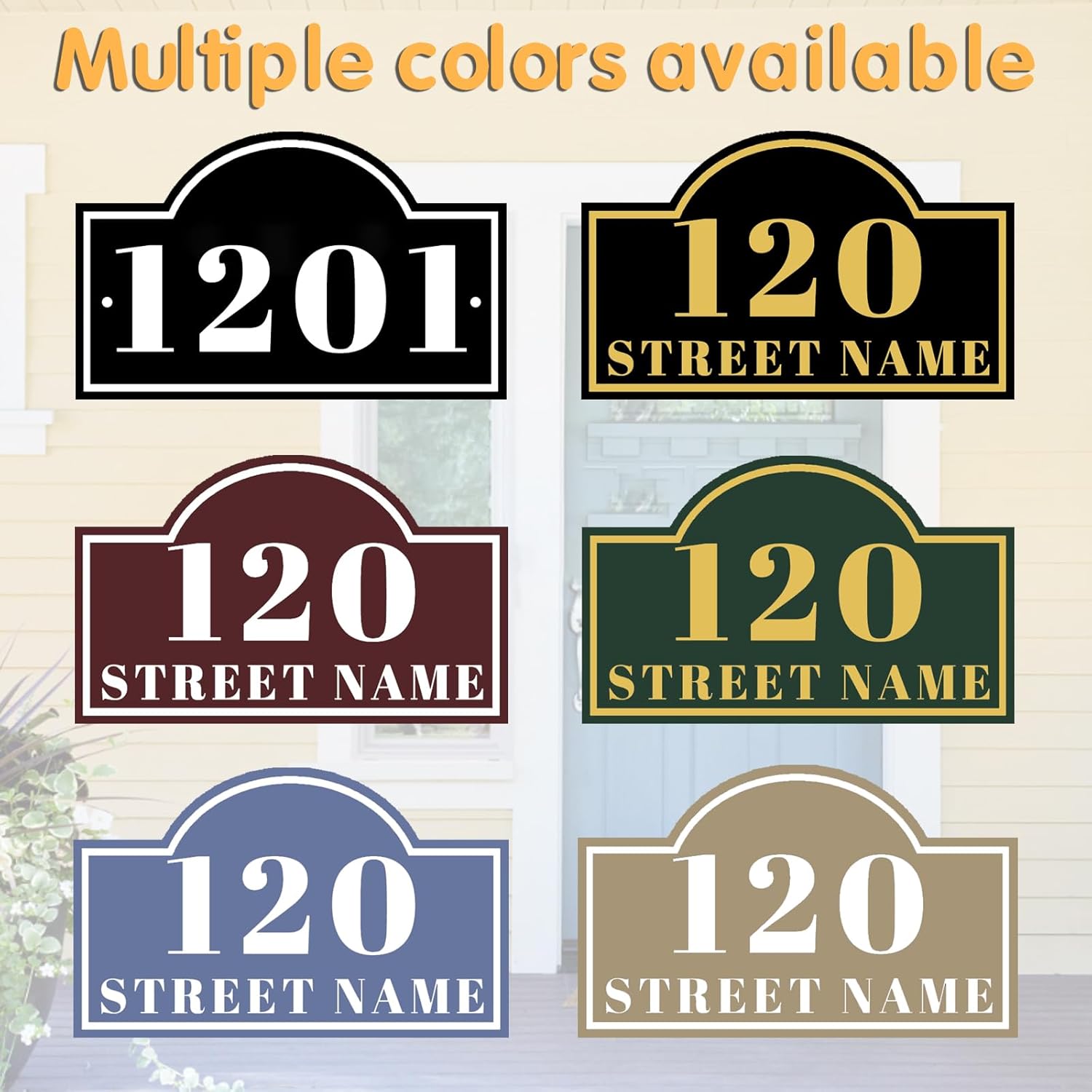Custom Address Sign for House，Acrylic House Number Plaque Horizontal Address Sign Personalized House Numbers for Mailbox，Suitable for Mailbox, Driveway, Outdoor