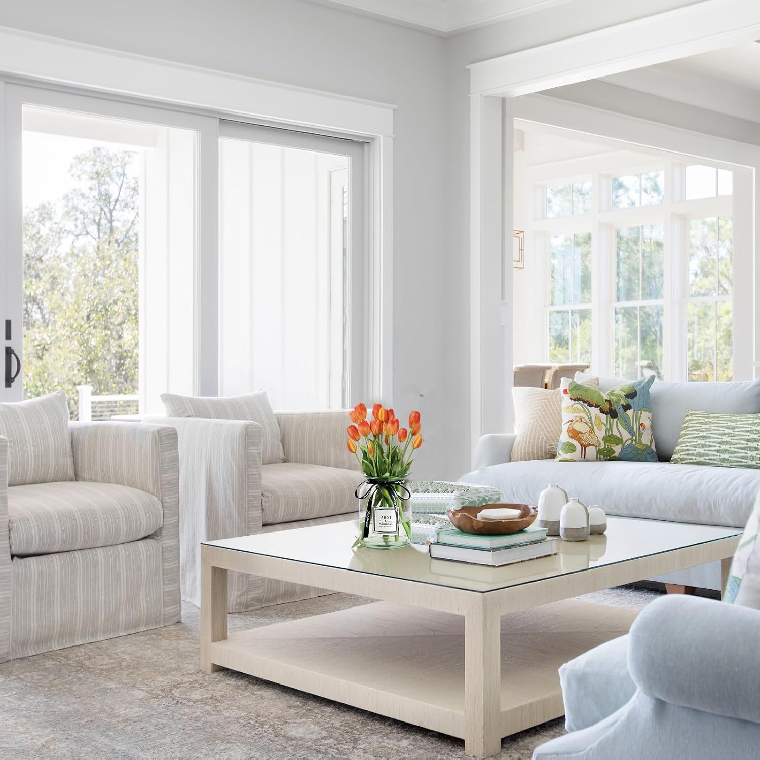 15Pcs Fake Tulips Artificial Flowers Real Touch Latex Bouquet Faux Tulips for Centerpiece Arrangements Wedding Party Home Décor (Orange) - Image 5