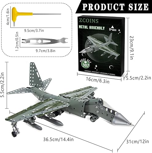 Miniatura 2 de ZCOINS Modelo de juguetes de construcción de aviones, juguetes de proyectos de construcción STEM para niños de 8 a 12 años en adelante, kit de