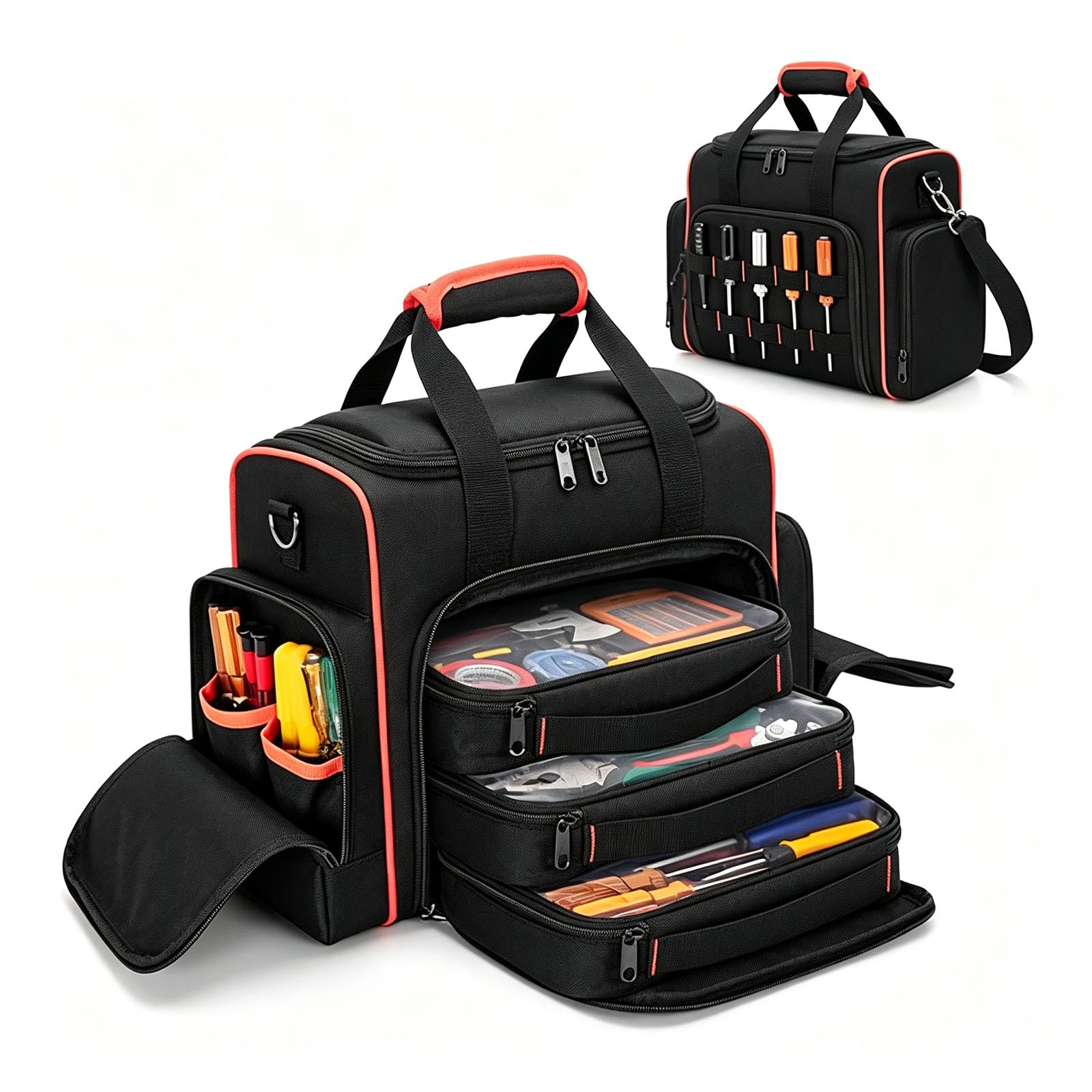Borsa Attrezzi 16, 3 Custodie Estraibili Elettricista Organizer