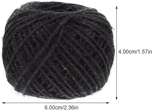 Miniatura 4 de Cuerda de yute natural para manualidades, cuerda de yute negro y gris, cuerda de cordel de yute negro y gris, cuerda para embalaje de regalo, cajas