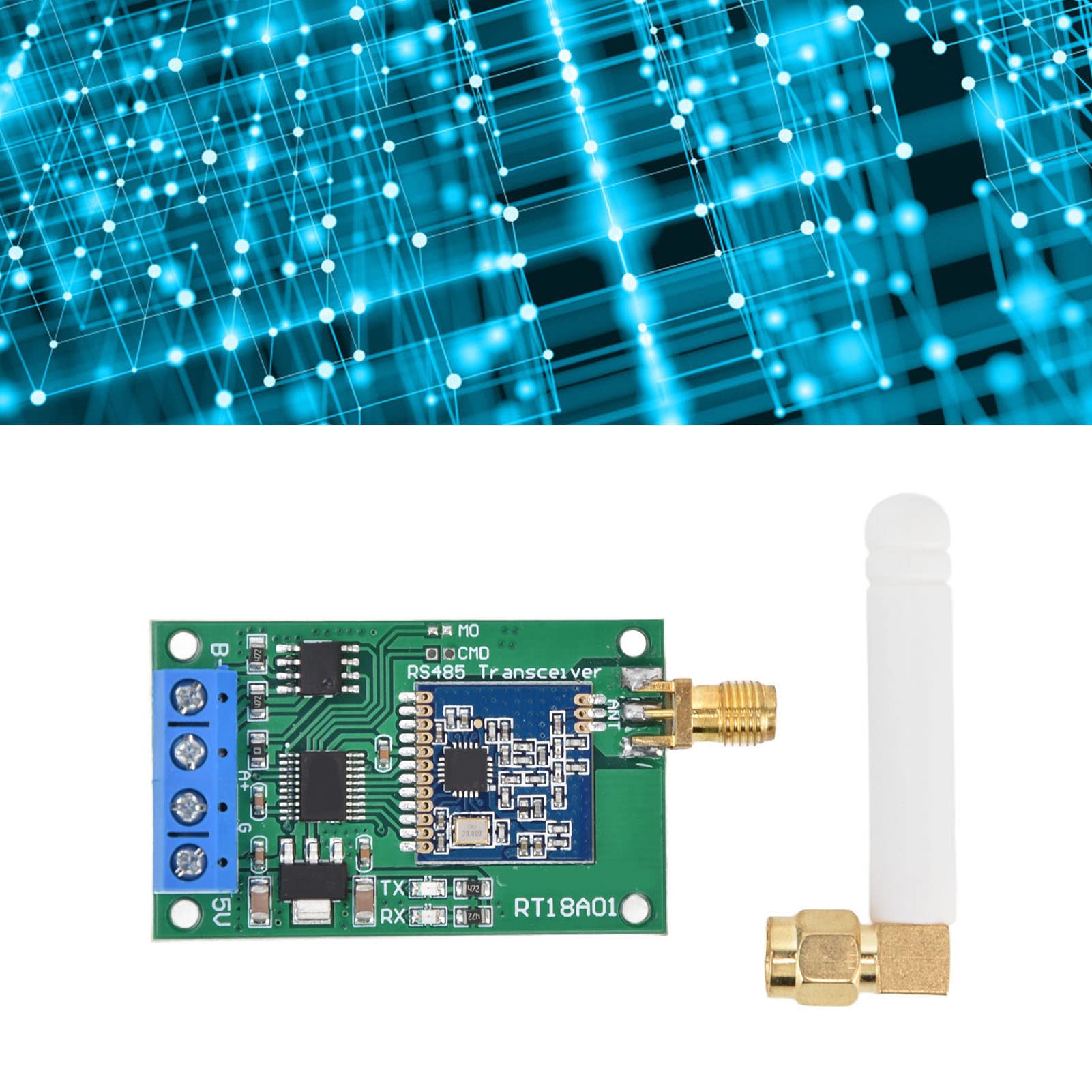 Émetteur-récepteur UHF RT18A01 Répéteur sans Fil Maître-Esclave avec Transmission 500m pour Systèmes d'Automatisation Industrielle Opération Facile pour Équipements Électroniques et Domotique