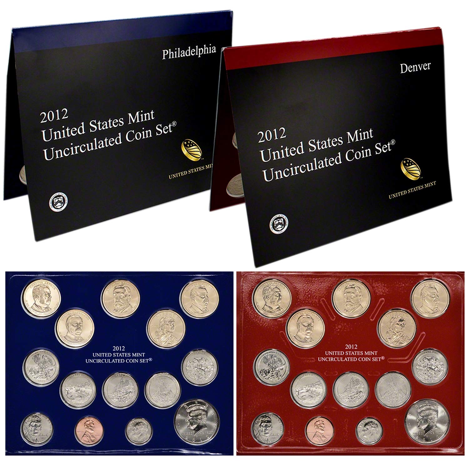 United States Mint 2012 Set - Brilliant Uncirculated Coins (Mixed Copper/Nickel)