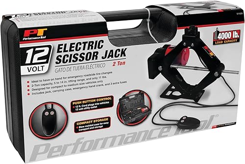 Miniatura 7 de Performance Tool W1609 Gato de tijera eléctrico controlado a distancia de 2 toneladas, 4,000 libras y 12 voltios solución de elevación automotriz