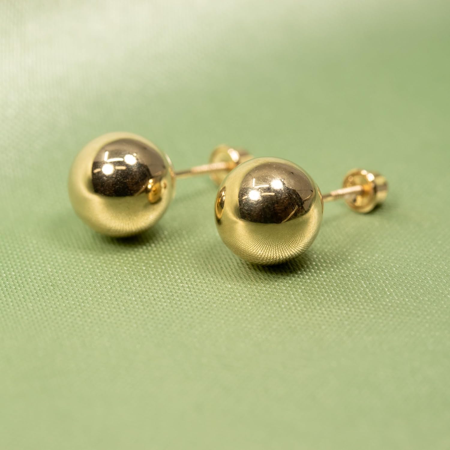 14k Real Gold Ball Stud Earrings for Women & Men (2mm-8mm Diameter) - Real 14k Gold, Secure Screw Back Design - Image 7