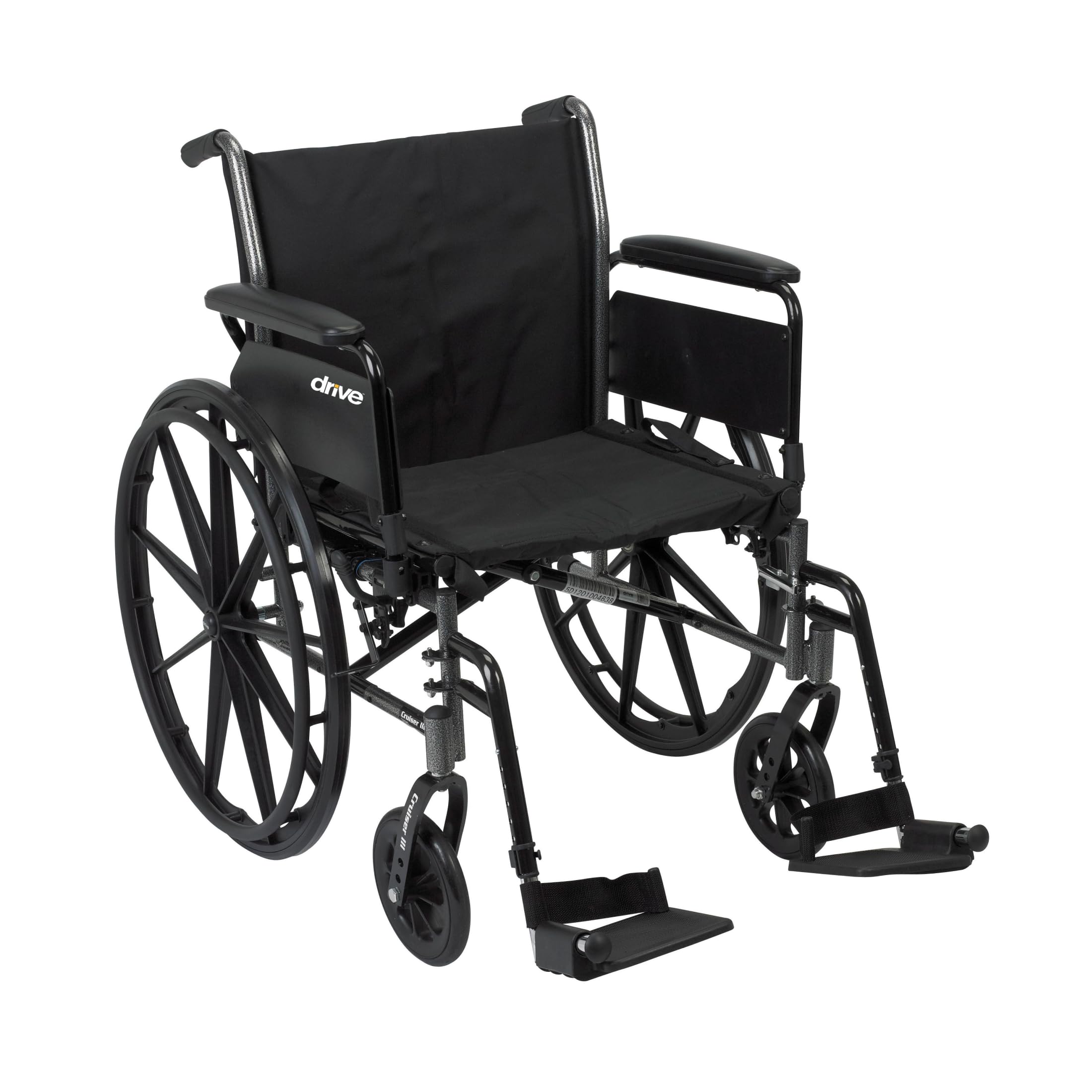 Drive Medical Cruiser III Lightweight Wheelchair with Mag Wheels, 20 Inch
