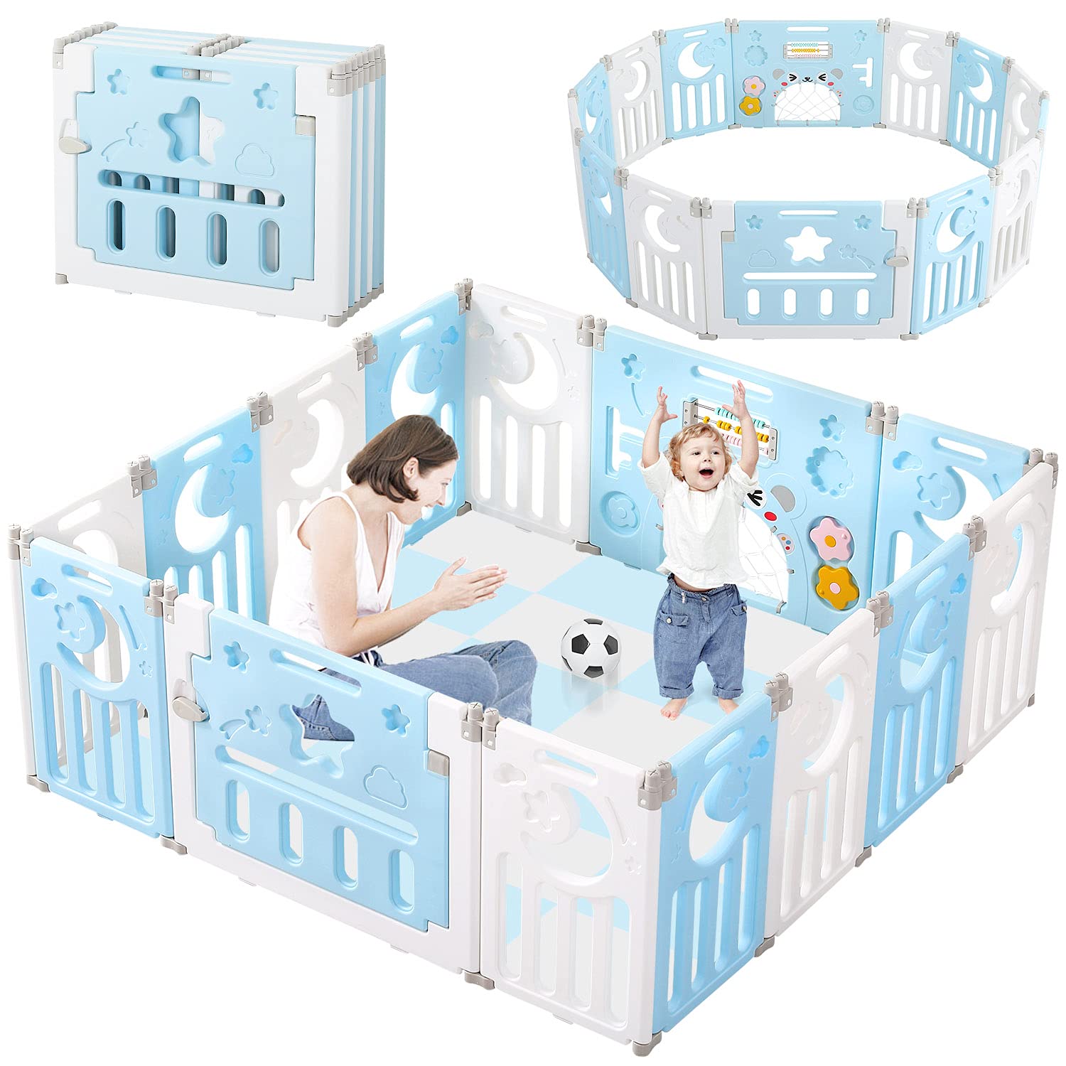 Buy Baby Playpen, Dripex Upgrade Foldable Kids Activity Centre Safety
