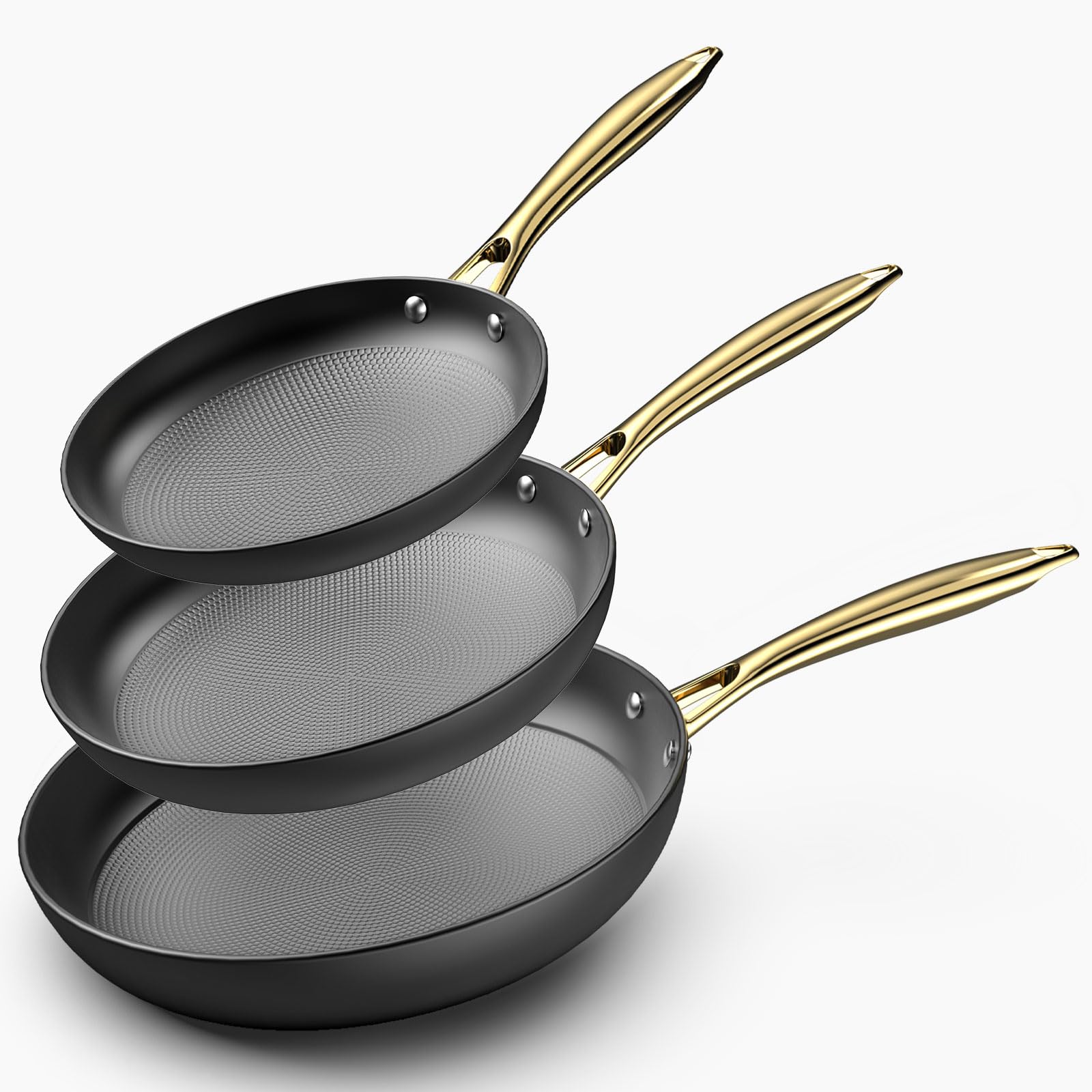 imarku Non Stick Frying Pans, 3 Pieces
