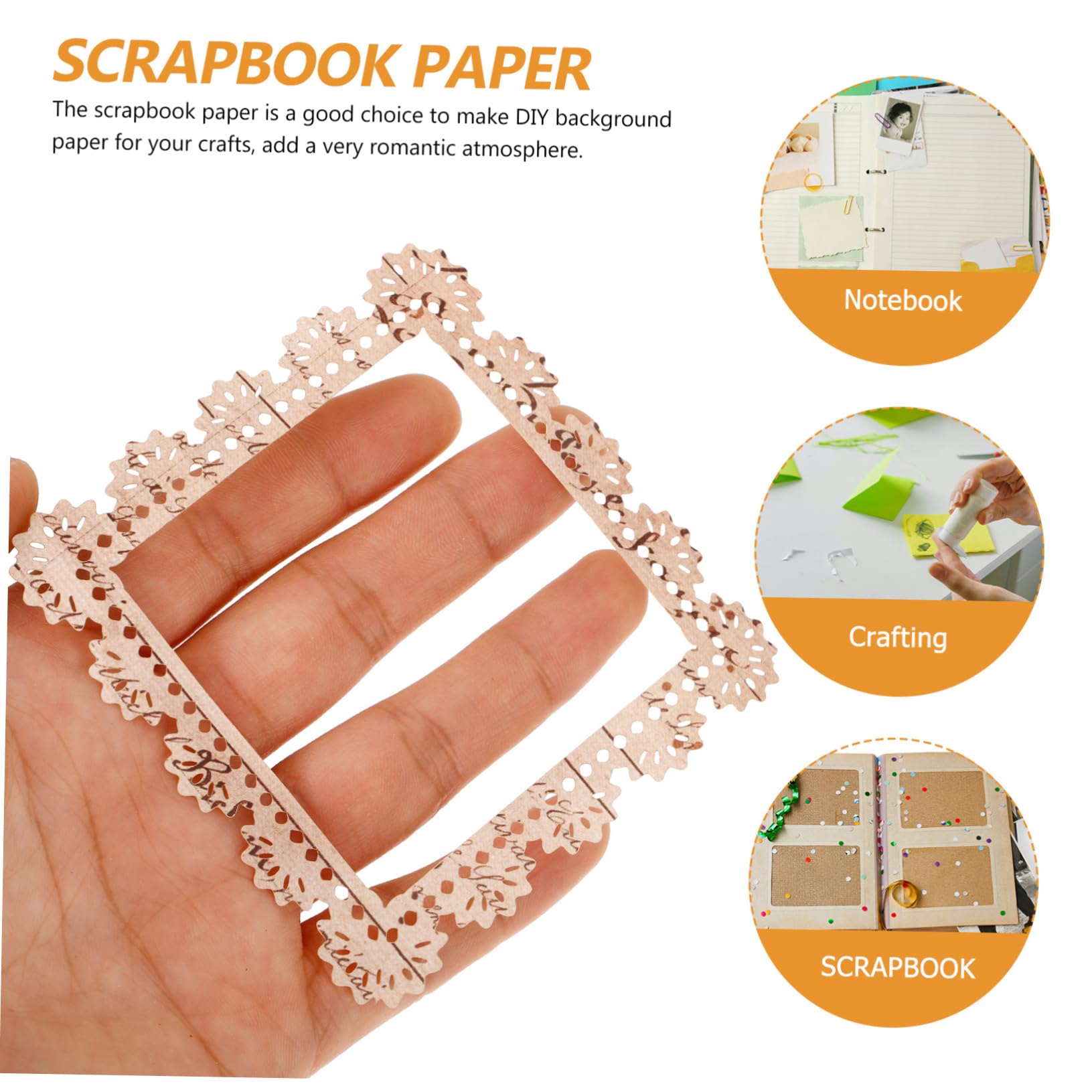 DOITOOL 3 Sätze Vintage Scrapbooking Papier Mit Spitzenrahmen Dekoratives Hintergrundpapier Für Diy Projekte Handgefertigte Grußkarten Und Bastelideen Romantische 60 Blätter * 3