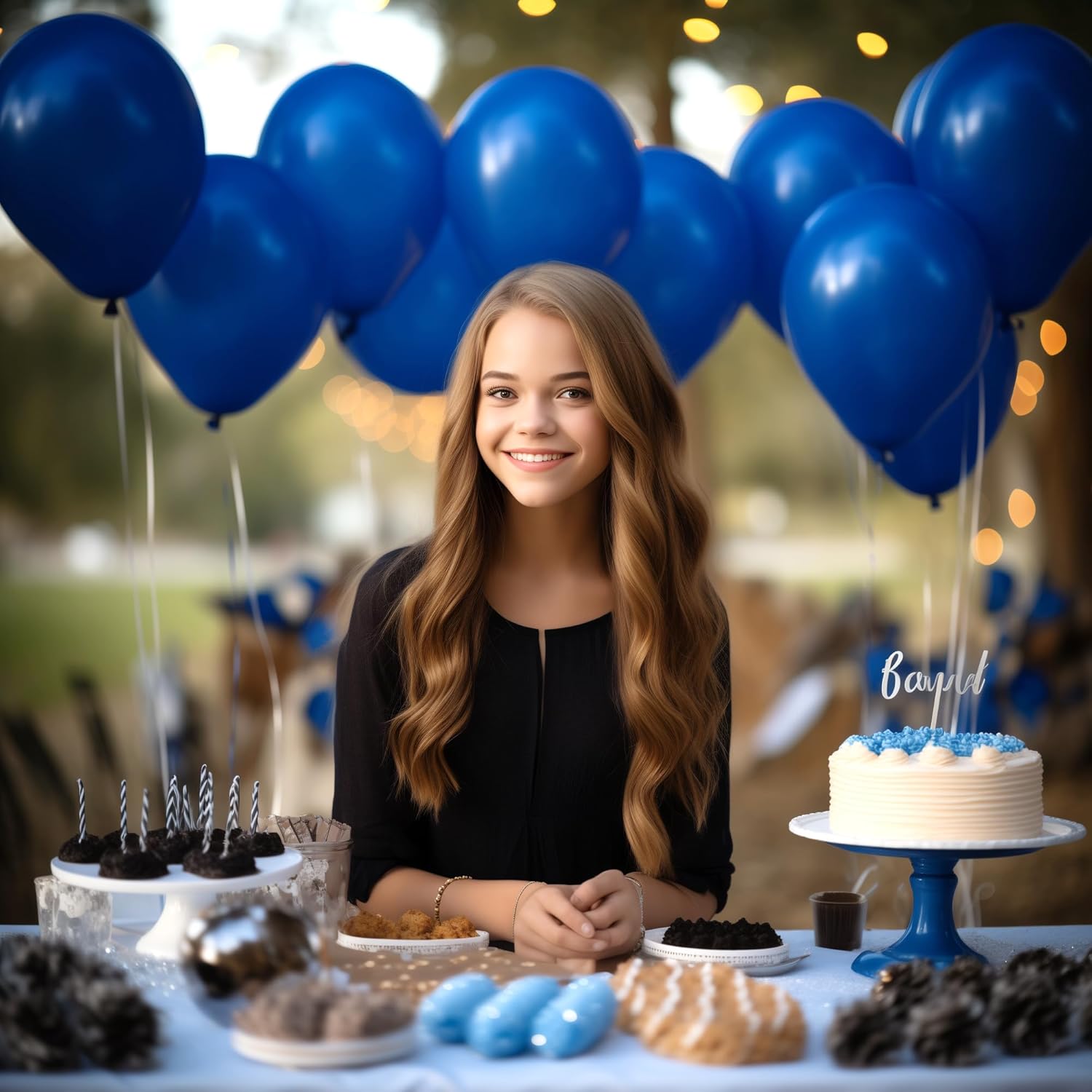 DECOCKRAT 130PCS RoyalBlue Balloons, Latex Balloon Different Sizes 18/12/10/5 Inch, Helium Balloons with Ribbon, Party Balloon Set for Birthday Wedding Graduation Anniversary Baby Shower Decoration