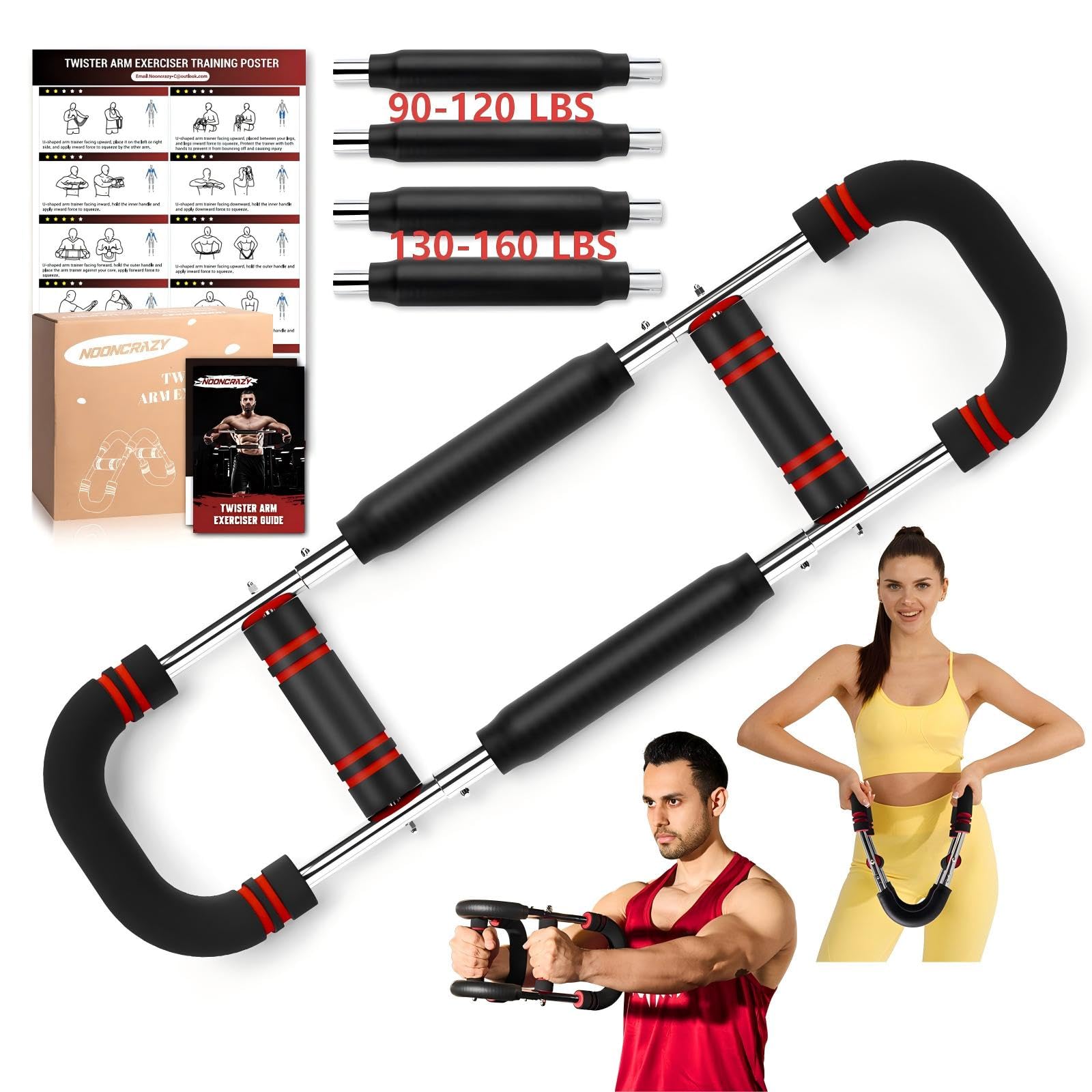 Twister Arm Trainer, 30-120 lbs Adjustable Chest Workout Equipment