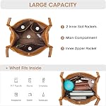 Kattee Women Soft Genuine Leather Totes Shoulder Bag Purses and Handbags with Top Magnetic Snap Closure