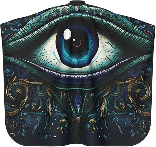 Miniatura 2 de Evil eyes magic talisman Blue Barber Cape for Men Professional Hairdressing Cutting Salon Cape Hair Styling Cape