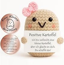 Tixlux Pocket Hug Positive Kartoffel, Kreative Strickwolle Kartoffel Puppe und Kleine Umarmung Glücksbringer Roségold, Gute Besserung, Mutmacher Geschenk, für Frauen, Einschulung Geschenk