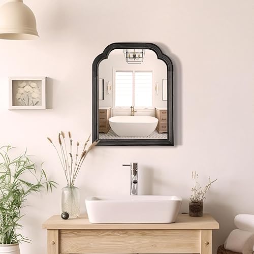 Miniatura 3 de WallBeyond Espejos de baño de madera para montar en la pared, espejos de pared con marco de madera rústica de 16 x 20 pulgadas, espejos de pared